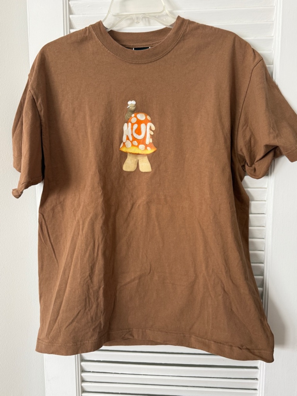 HUF Brown Shroomery Graphic Tee - Size L